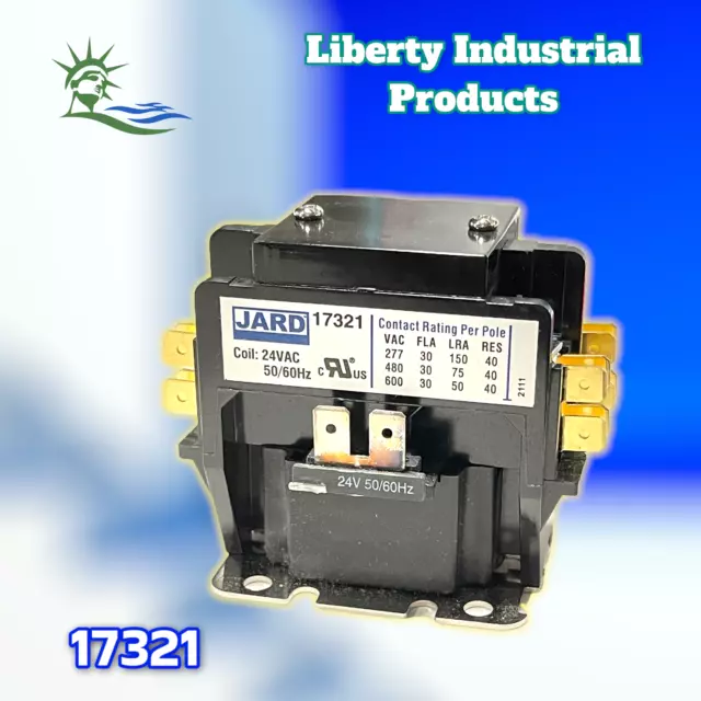 Jard 17321 2 Pole Definite Purpose Contactor (30A, 24V) New Boxed By Liberty