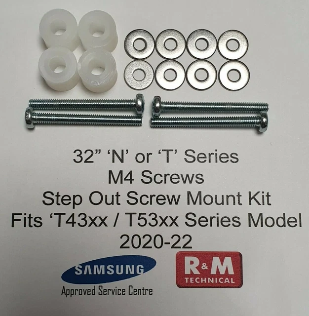 SAMSUNG TV WALL Mounting Screws UE32T4300 T4307 New M4 26mm 28mm