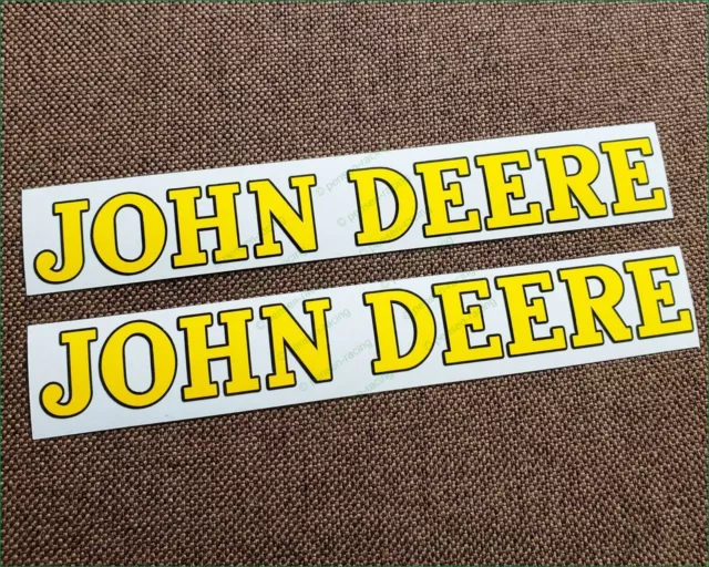 Very Rare High Cast Two Nice John Deere Logo Decals 3/4 x 6 inch Stickers