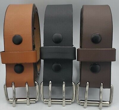 Men’s Real Leather Belts Genuine Solid Belt Workmen 1-3/4 inch 45mm Width