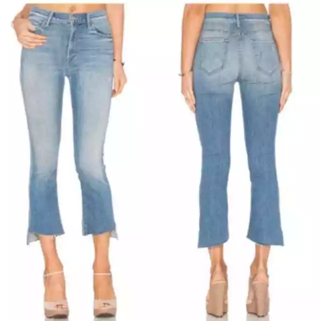 Mother denim insider crop step fray jeans size 26