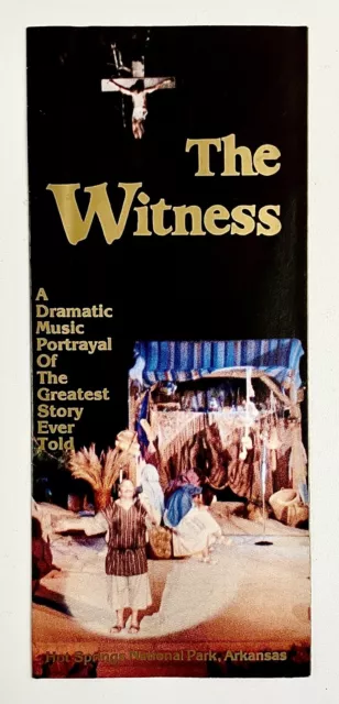 1986 Witness Musical Drama Hot Springs National Park Arkansas AR VTG Brochure