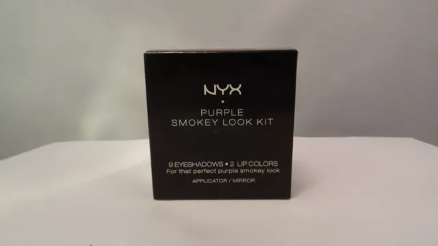 Nyx Purple Smokey Look Kit - 9 Eye Shadows+2 Lip Colors