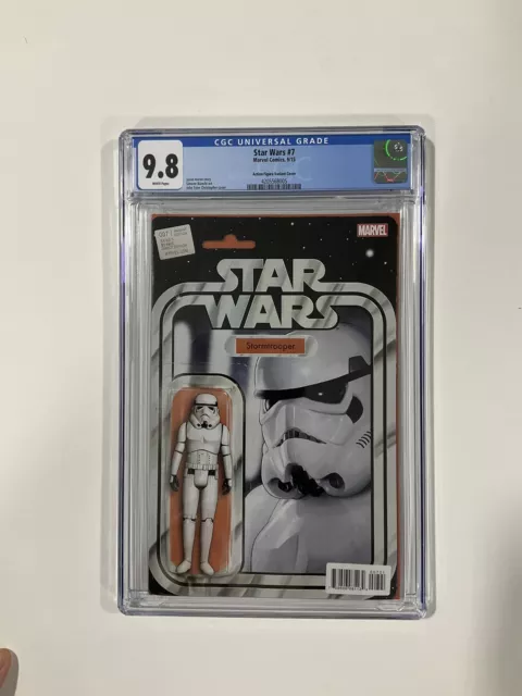 Star Wars 7 CGC 9.8 White Pages Action Figure Variant Cover 2015 Marvel