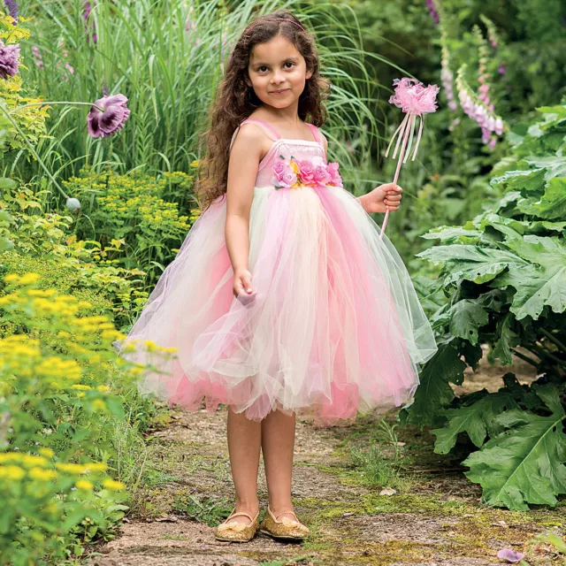Costume abito elegante settimana del libro magico rosa bambina rosa estate pixie fata magica