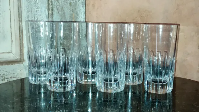 6 verres à orangeade modèle Rotary en cristal de Baccarat chopes estampillé