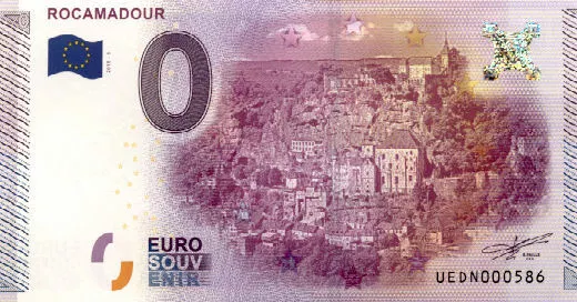 46 ROCAMADOUR Village, 2015, Billet 0 Euro Souvenir