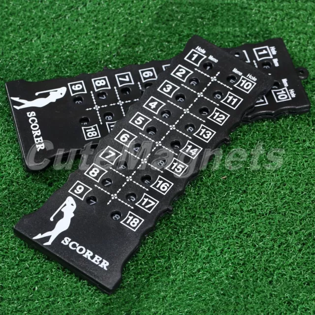 Protable Golf 18Hole Stroke Shot Putt Scoring Keeper Card Score Counter Keychain