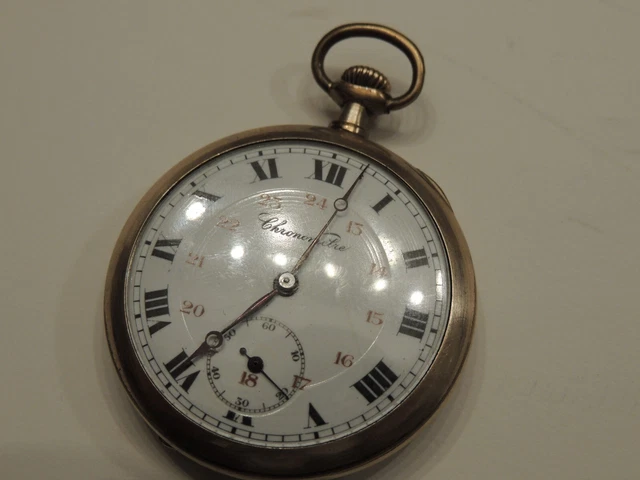 ANCIENNE MONTRE CHRONOMÈTRE a gousset marque MGBM Genève Plaque Or
