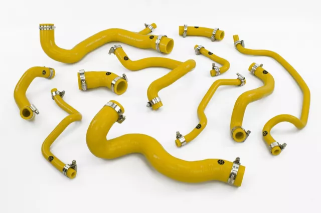 Silicone Radiator Coolant Hoses fits Vauxhall Astra VXR MK5 Zafira Stoney Yellow