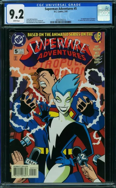 Superman Adventures #5 CGC 9.2 WP 1997 DC (1st App Livewire) Animated Series
