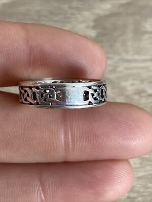 Ancienne Bague En Argent Massif Jonc Alliance Anneaux Taille 50  Charles Rivaux 
