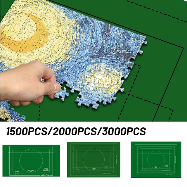 Ultra Large Jigsaw Puzzle Mat Roll Securely Store 3000 Pieces Non Slip