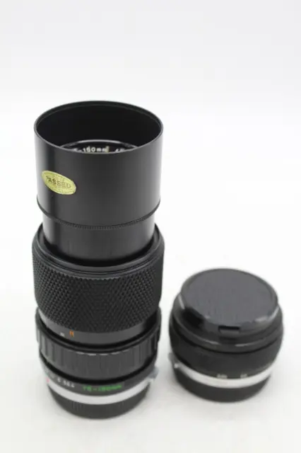 C x2 Vintage Olympus Camera Lenses Inc. 50mm 1.8, 75-150mm 4.0