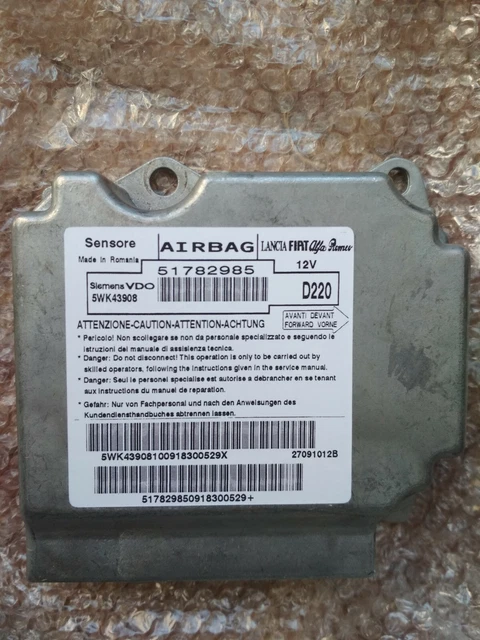 FIAT 500 SENSOR 51782985 5WK43908 Airbag Ecu Module EUR 269,00 ...