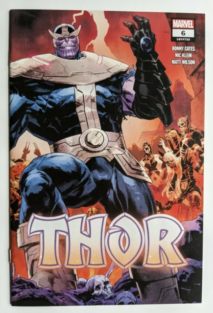 Thor #6 Marvel 2nd Print Cates 2020 Black Winter Gauntlet Thanos