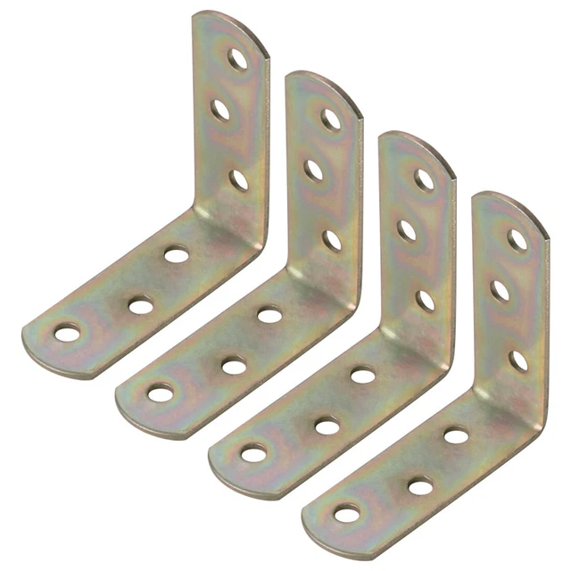 Angle Bracket Metal Corner Brace L Shaped Right Angle Bracket 60x60mm, 4pcs