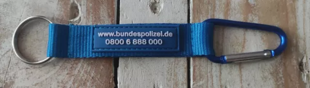 Schlüsselanhänger Bundespolizei Karabiner Gesamtlänge 16cm