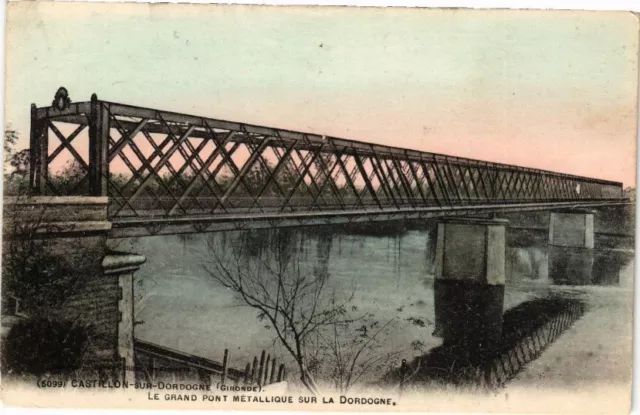 CPA CASTILLON-sur-DORDOGNE The Great Metal Bridge over the DORDOGNE (176791)