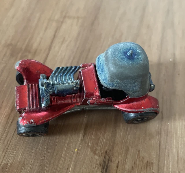 1969 Hot Wheels Diecast Car Mattel Redline Red Baron Hong Kong As Is