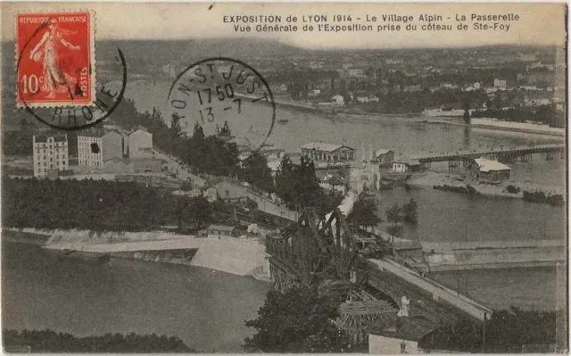 CPA - LYON - Exposition de Lyon 1914. Vue générale prise du côteau de Ste-Foy.