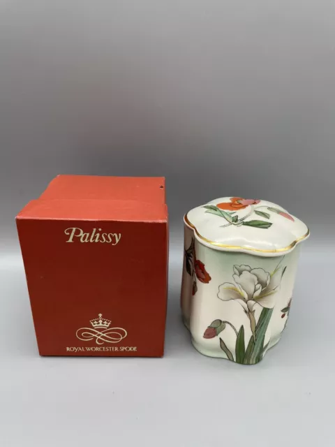 Vintage Royal Worcester Spode Palissy Royale Collection Floral Pot With Box