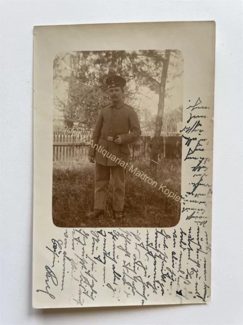 orig. Foto AK Soldat 1916 Eckersberg Kreis Johannisburg Ostpreußen Ermland Masur