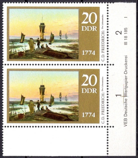 DDR 1974 Mi.Nr. 1959 ** postfrisch Eckrand mit DV Druckvermerk FN 1