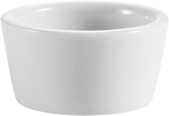 CAC China 1-Ounce Super White Porcelain Round Ramekin, 2-1/8" x 1-1/8" Box of 72