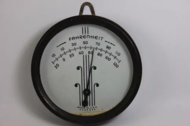 Antique Fahrenheit Thermometer Made in USA Wall Mount Industrial Style