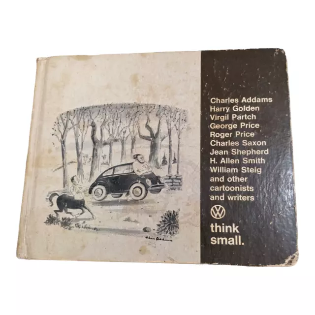 VW Think Small Dealer Promo book HB Volkswagen 1960s Addams Steig Cartoon