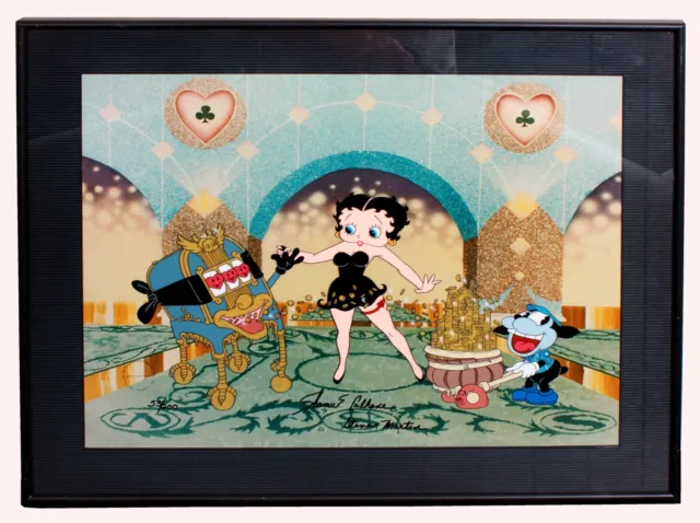 King Features Ltd. Ed. 53/200 Betty Boop Signed Hand Painted Cel "Jackpot" w COA