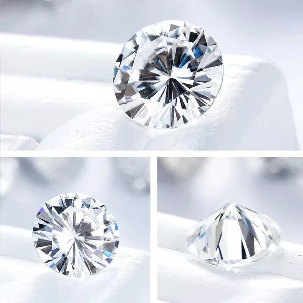 Moissanite Diamante Pietra Bianco D Colore VVS Taglio Rotondo Con Certificato