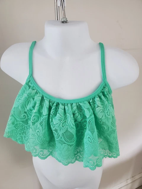 "NEW" Kurve dancewear kid's lace crop top MINT-One size