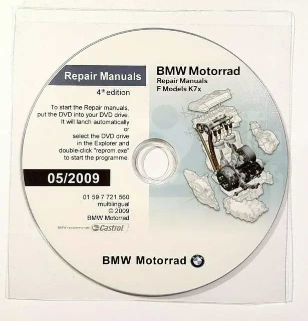 Dvd Manuale Officina Reprom Workshop Bmw F650Gs F800Gs-R-S-St 2009*