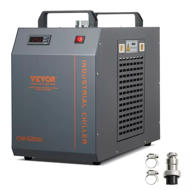 VEVOR Industrial Water Chiller CW-5200 7L 13L/min Laser Chiller with Compressor