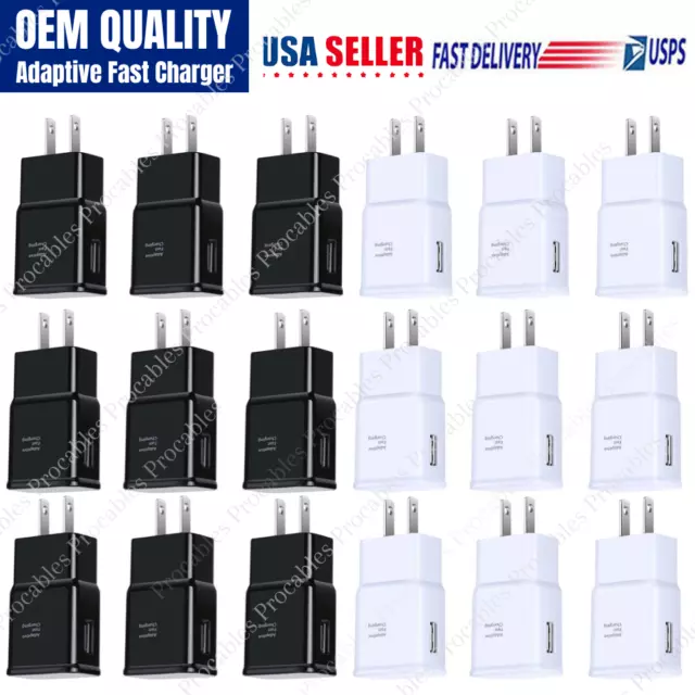 Wholesale Lot For Samsung Adaptive USB Wall Fast Charger Power Adapter Universal