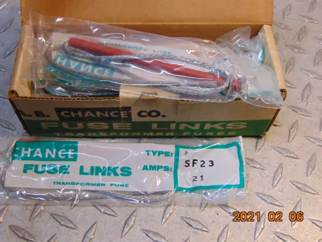*Lot Of 10* Chance M21Sf23 Fuse Link 21 Amp 21A Type Sf
