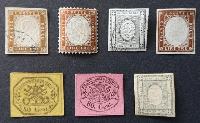 Classic Italy Franco Bollo Perf/Imperf Lot Vf Mnh Mlh Used B.s17.44 0.99$