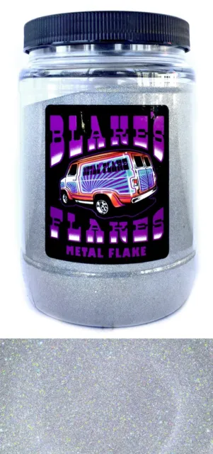 1lb Blakes Metal Flake .004 Alpha Silver Prismatic loose Hot Rod