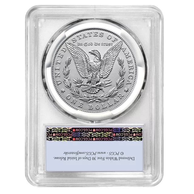 2023 $1 Morgan Silver Dollar PCGS MS70 FS Flag Label 2