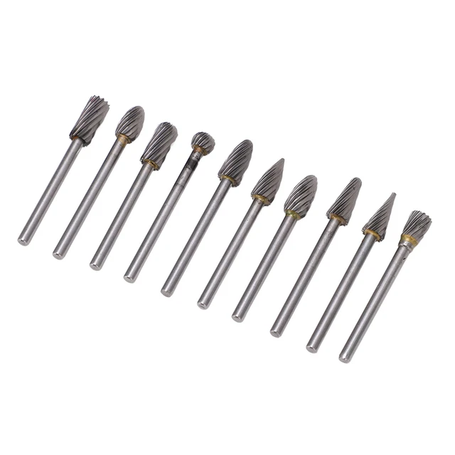 10 Pièces Ensemble De Fraises En Carbure Monobloc Ensemble De Fraises Convient