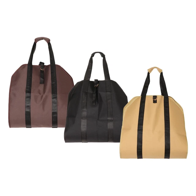 Firewood Carrier Log Tote with Handles, Adjustable Strap Wood Carrying Bag, Fire