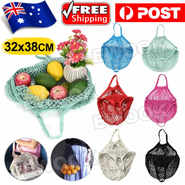 AU Mesh Net Turtle Bags String Shopping Bag Reusable Fruit Storage Handbag