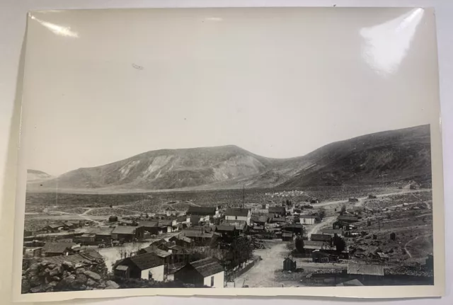 Candelaria Historic Nevada Mining Western Town Homes Wagon 1880s Real Photograph