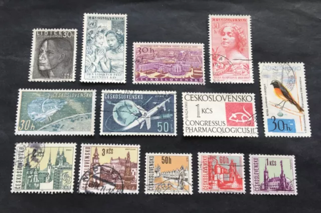 Czechoslovakia Ceskoslovensko 1957-1965 - 13 cancelled stamps - Michel No. 1030