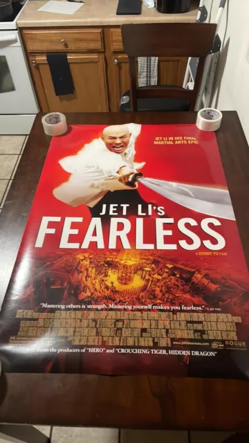 Jet Li's Fearless Ds Rolled Orig 1Sh Movie Poster Ronny Yu Shido Nakamura (2006)