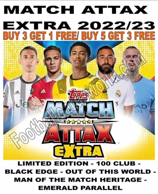 Match Attax Extra 2022/23 22/23 - Limitato/100 Club/Bordo Nero/Altre Lamine