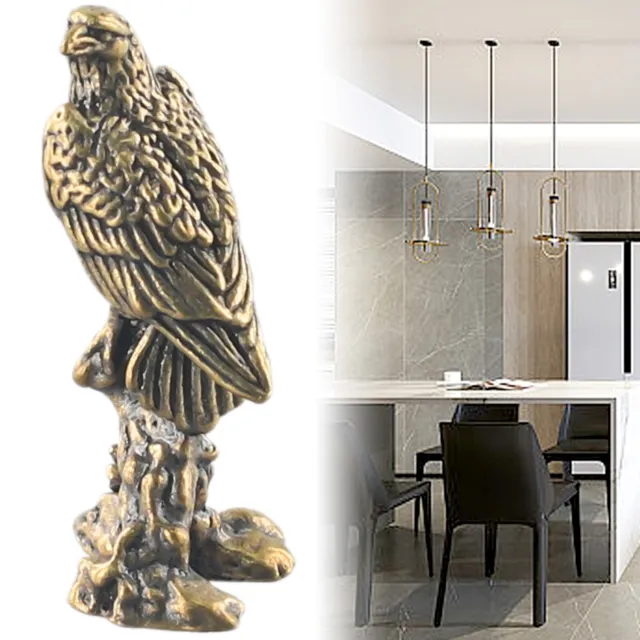 Handmade Eagle Ornament Retro Copper Bird Home Office Desk Animal Decoration New