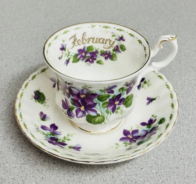 Royal Albert Flower of the Month February Tea Cup and Saucer Set